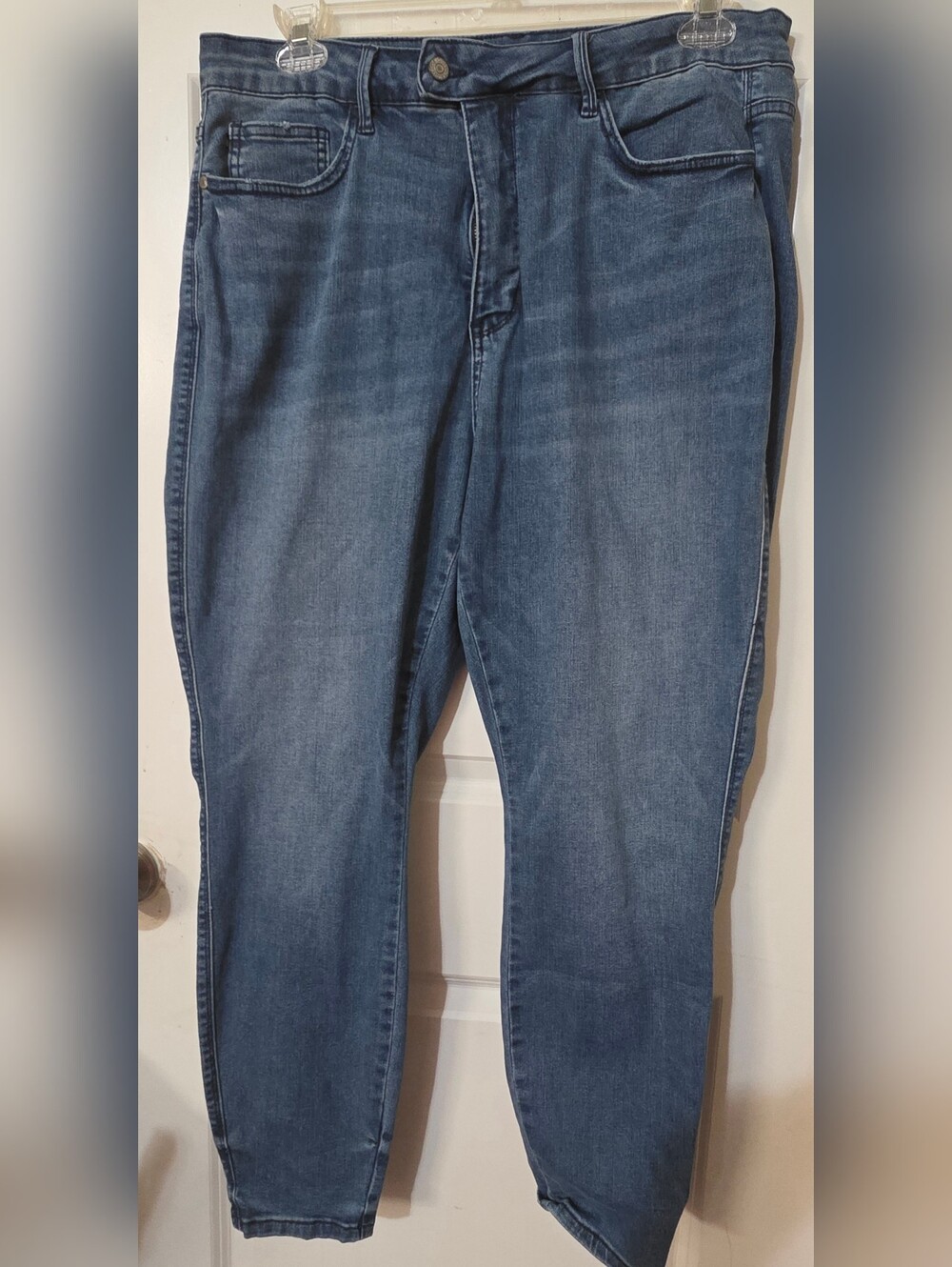 Judy Blue Lucy High Rise Tummy Control Skinny Jeans Overlap Button Plus 20W